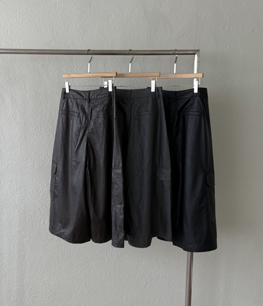 TWENTY FOUR SEVEN24-7東大門㊣實拍女裝新品25秋冬長裙口袋皮革短款TEWNTY FOUR SEVEN24-7長裙