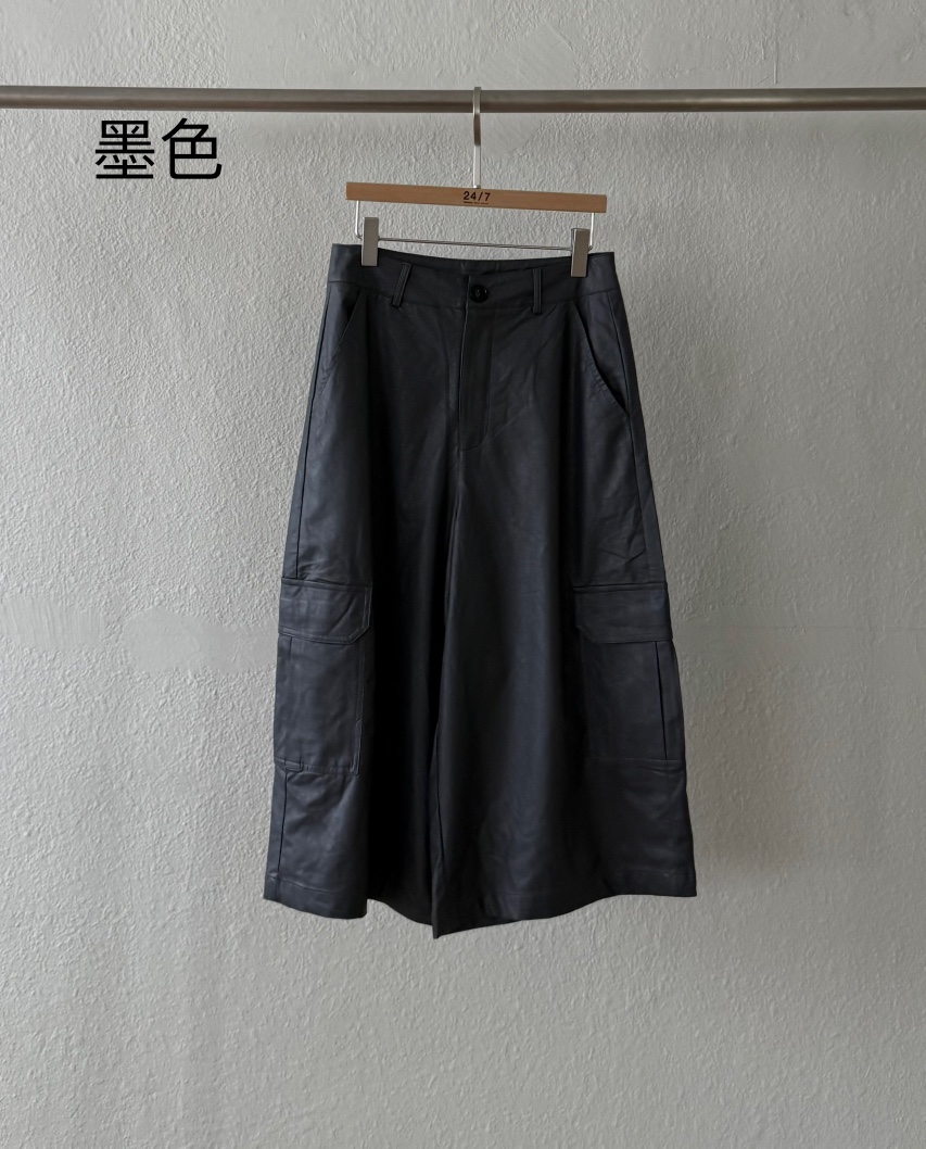 TWENTY FOUR SEVEN24-7東大門㊣實拍女裝新品25秋冬長裙口袋皮革短款TEWNTY FOUR SEVEN24-7長裙圖色3