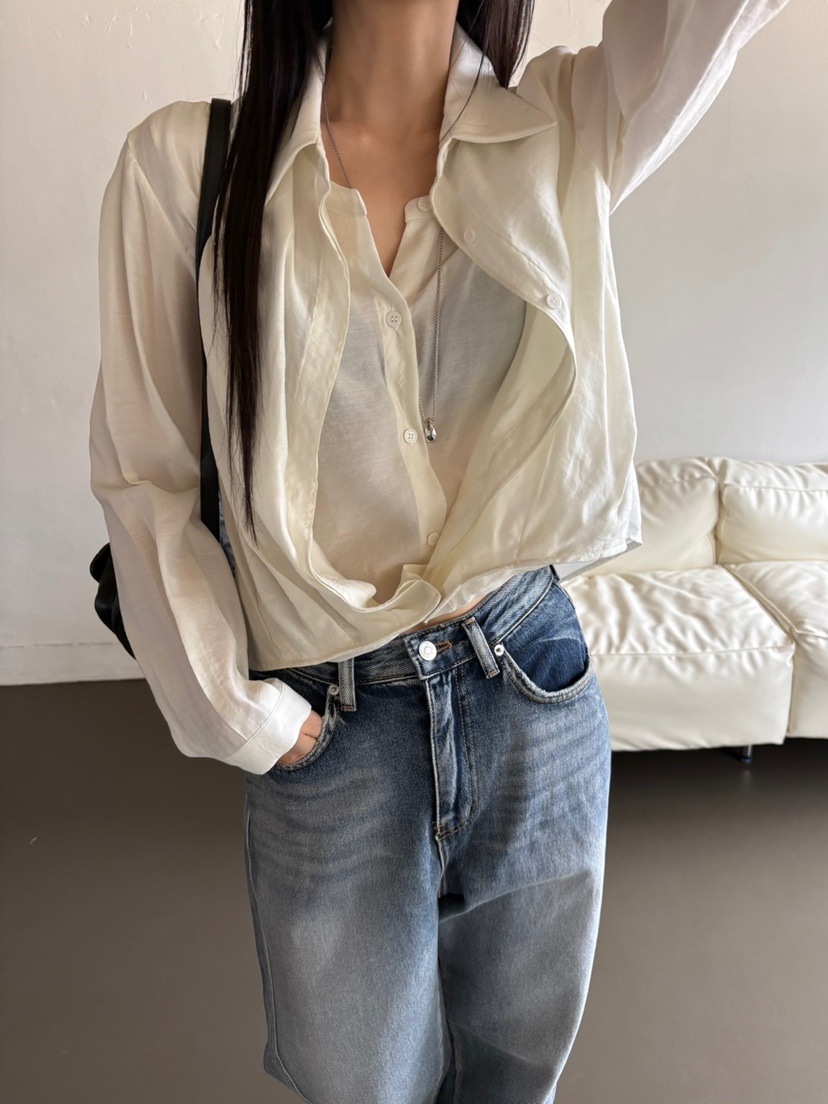 Verbena東大門㊣代購女士新品職業熱賣人氣休閑25秋冬襯衫蕾絲衫Verbena襯衫/蕾絲衫