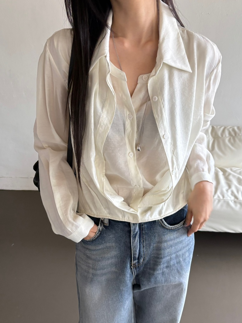 Verbena東大門㊣代購女士新品職業熱賣人氣休閑25秋冬襯衫蕾絲衫Verbena襯衫/蕾絲衫