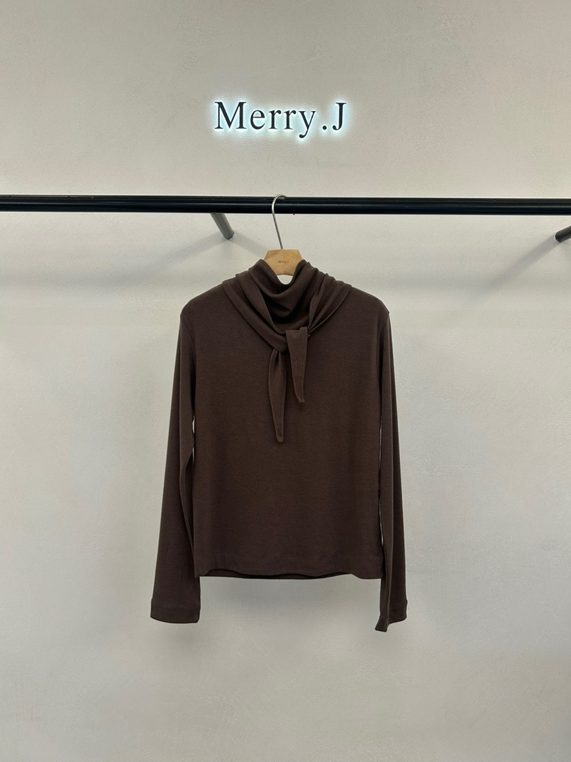 MERRY-J韓國代購㊣女士新款熱賣時尚職業25秋冬休閑長袖T恤MERRY-J長袖T恤圖色3