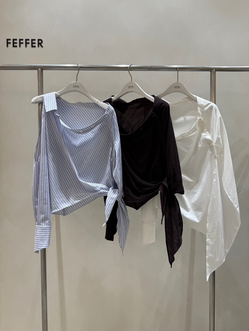 FEFFER東大門㊣代購女士新款時尚真品休閑熱賣25秋冬襯衫蕾絲衫FEFFER襯衫/蕾絲衫