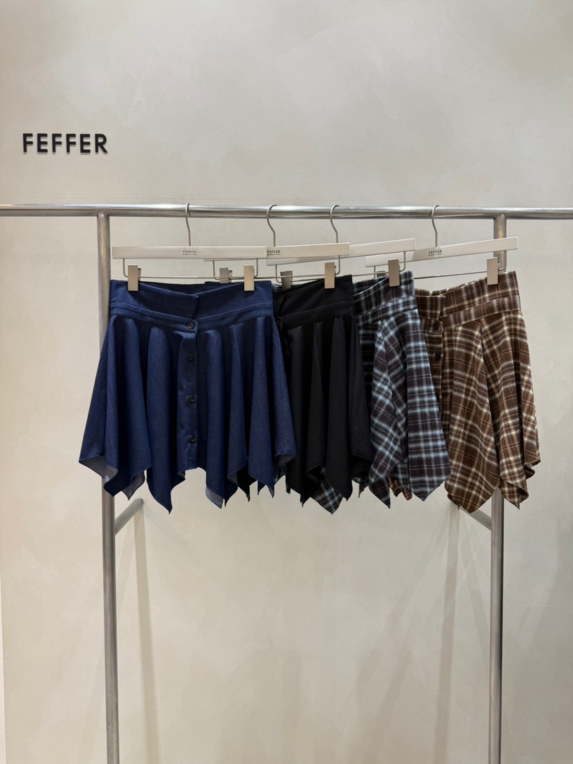 FEFFER東大門㊣實拍女士新品休閑真品25秋冬職業熱賣時尚短裙FEFFER短裙