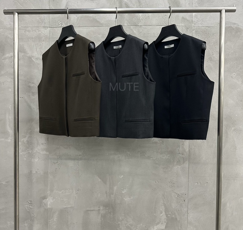 MUTE-P韓國代購㊣女士新品25秋冬人氣真品職業推薦時尚馬甲MUTE馬甲
