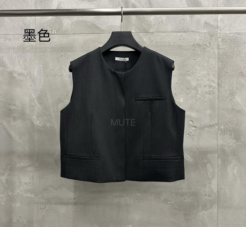 MUTE-P韓國代購㊣女士新品25秋冬人氣真品職業推薦時尚馬甲MUTE馬甲圖色2
