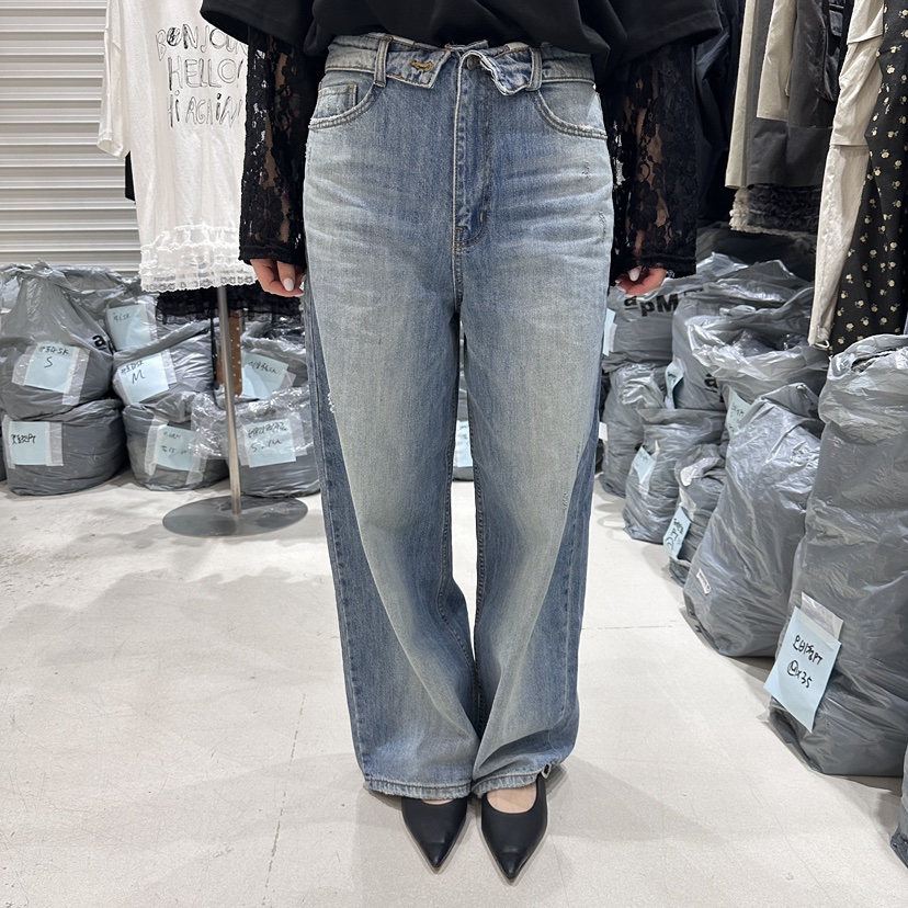 BRICKLANE東大門㊣代購女裝新品人氣真品25秋冬推薦時尚牛仔褲BRICKLANE牛仔褲圖色1