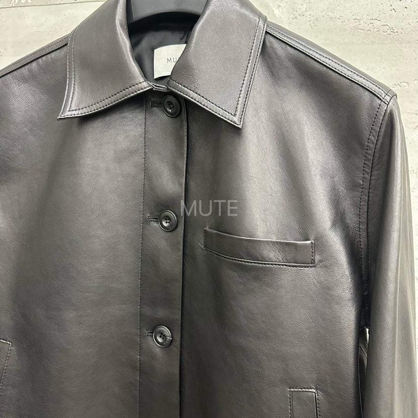 MUTE-P韓國直郵㊣女裝新品人氣25秋冬推薦真品熱賣皮衣皮革MUTE皮衣