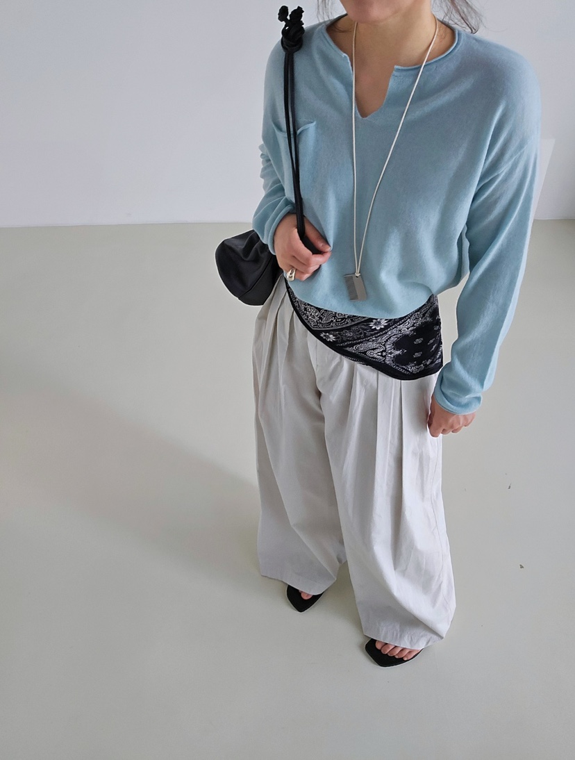 J SHOP韓國直郵㊣女裝新款真品熱賣推薦職業休閑長袖T恤口袋J_SHOP長袖T恤