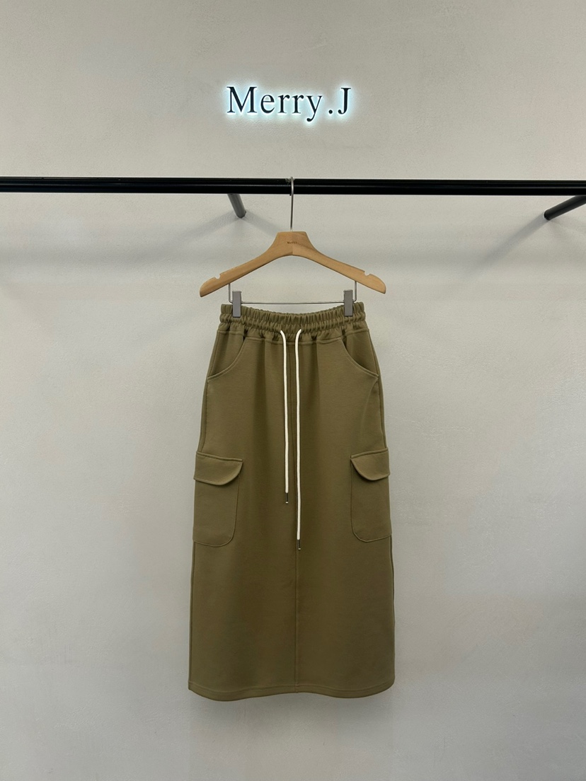 MERRY-J東大門㊣實拍女士新品真品25秋冬熱賣推薦長裙口袋MERRY-J長裙圖色1
