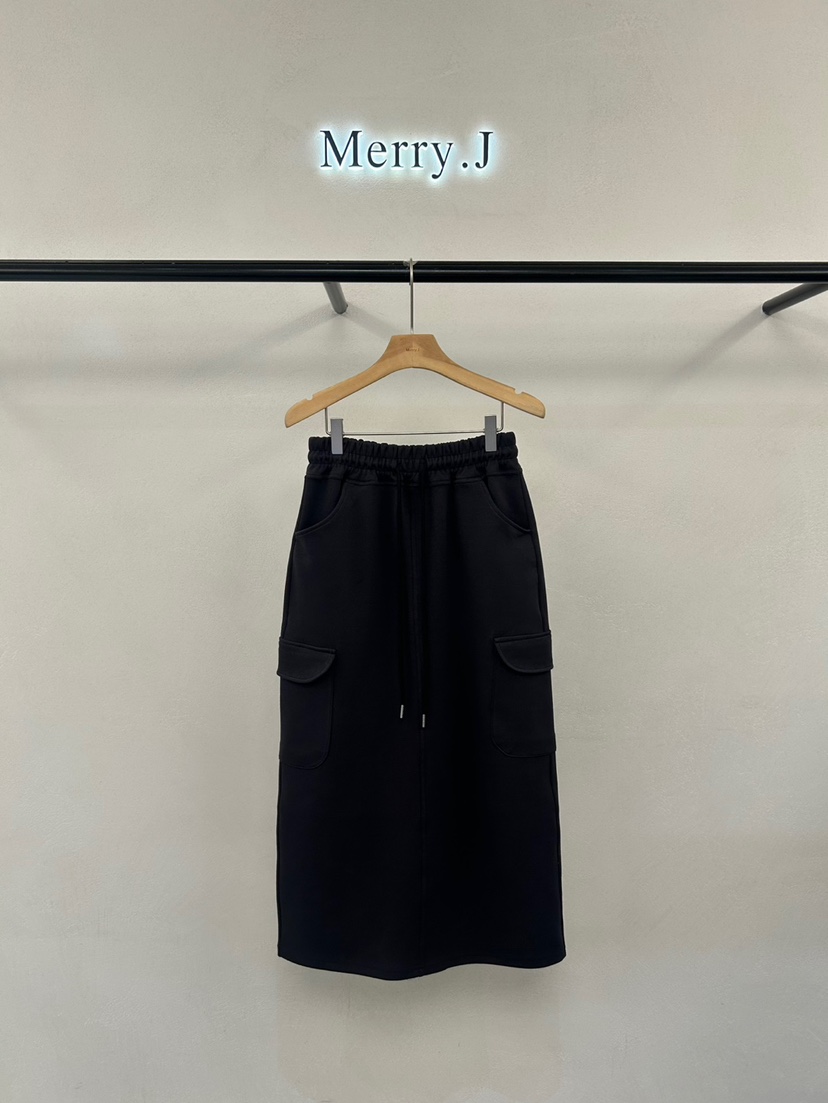 MERRY-J東大門㊣實拍女士新品真品25秋冬熱賣推薦長裙口袋MERRY-J長裙圖色2