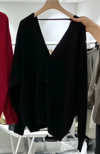 J SHOP東大門㊣代購女士新品熱賣真品休閑針織衫V領羊毛開衫J_SHOP針織衫圖色3