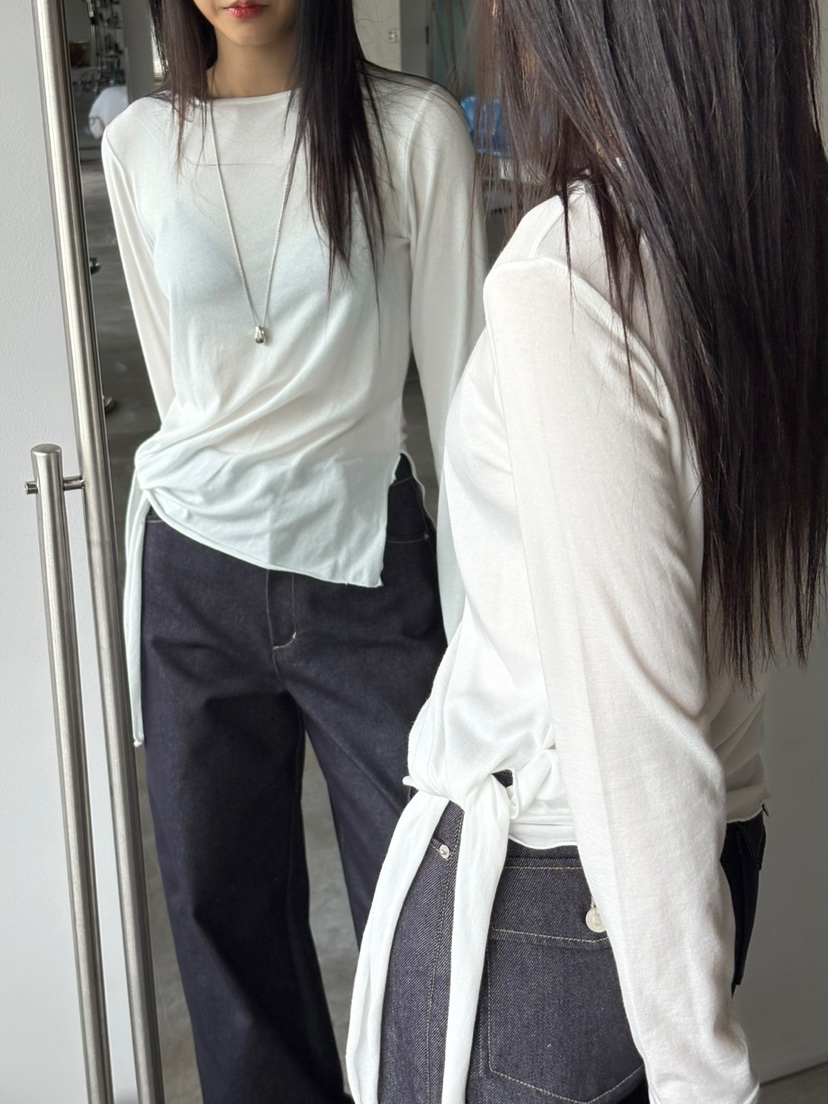 Verbena韓國代購㊣女士新款25秋冬真品熱賣時尚休閑長袖T恤Verbena長袖T恤