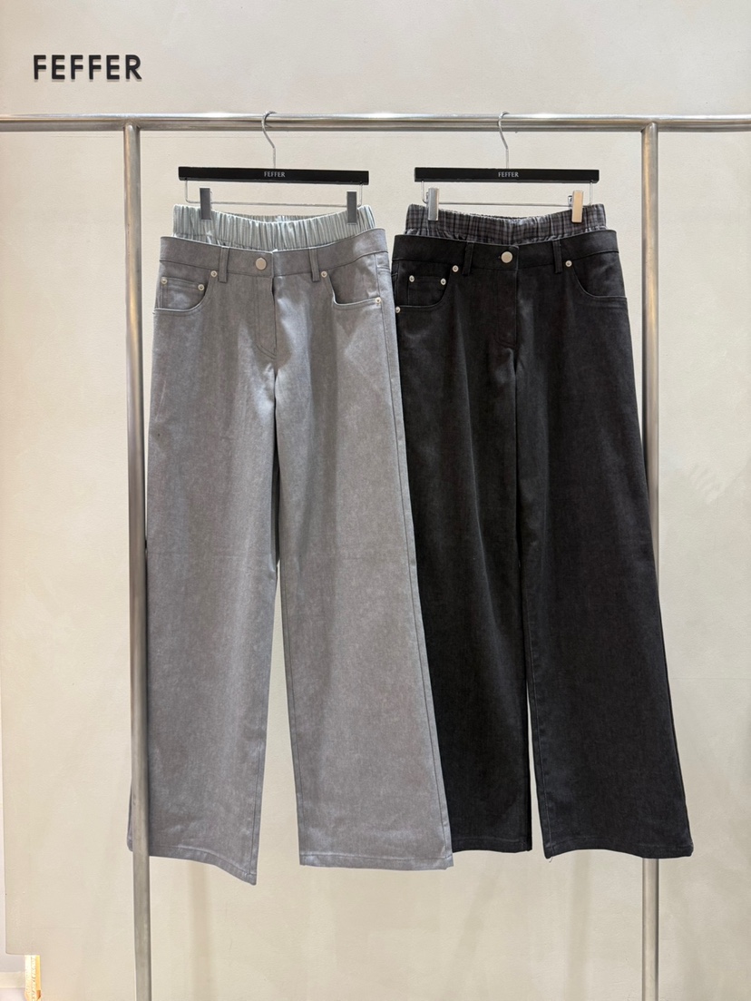 FEFFER東大門㊣實拍女士新品25秋冬真品推薦休閑時尚休閑褲FEFFER休閑褲