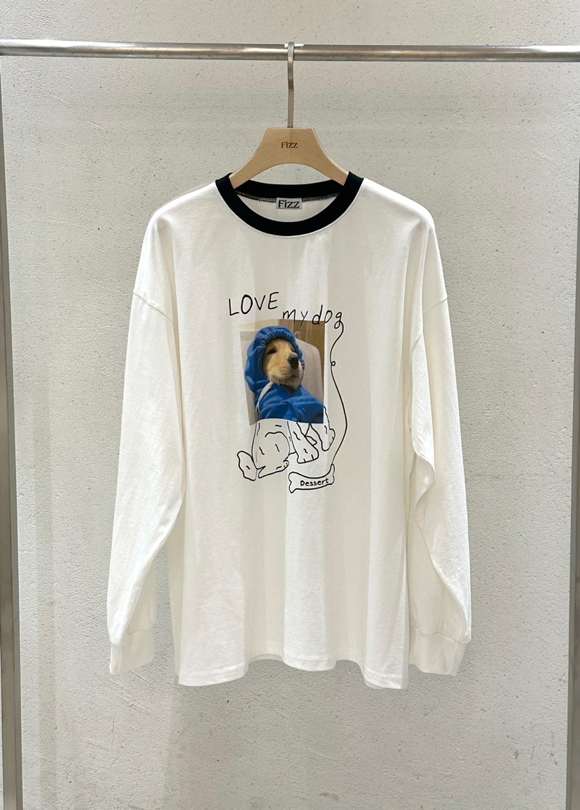 FIZZ韓國直郵㊣女士新品人氣真品熱賣休閑25秋冬職業長袖T恤FIZZ長袖T恤圖色1