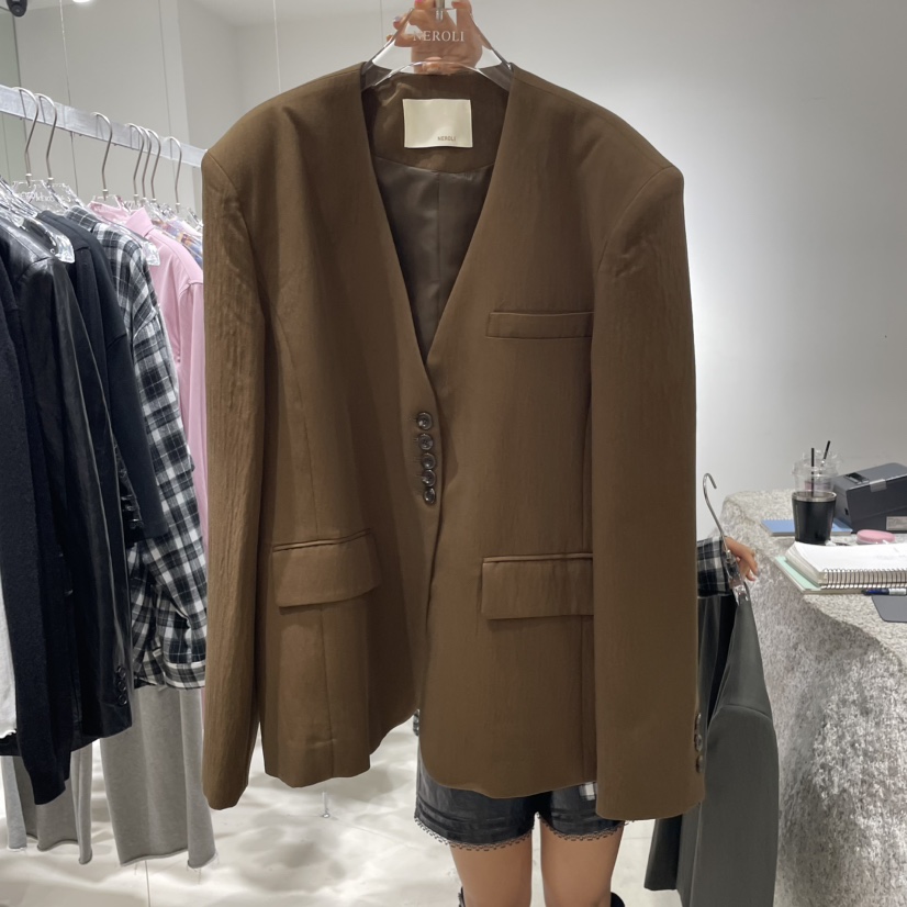 NEROLI 36韓國代購㊣女士新品25秋冬推薦人氣休閑熱賣夾克NEROLI 36夾克圖色2