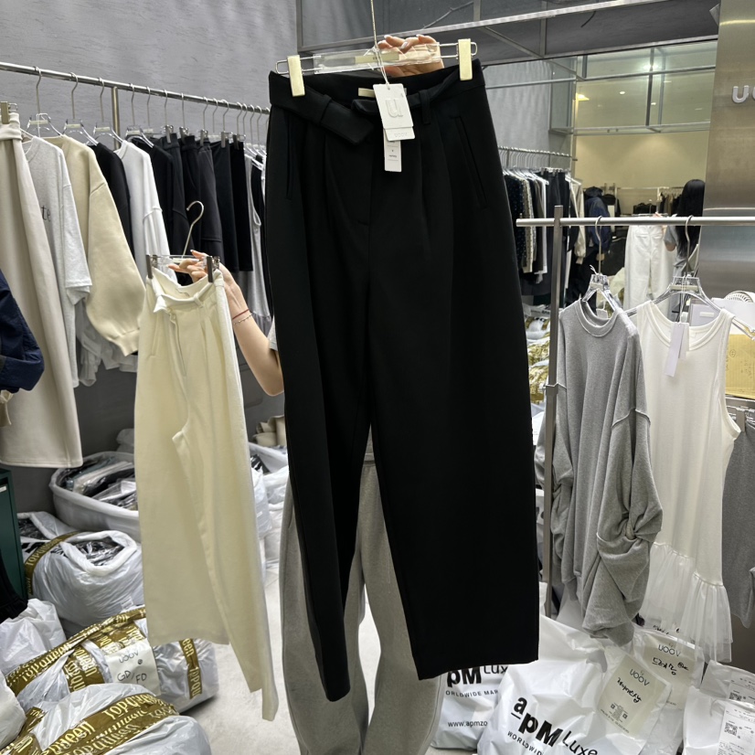 UOOV東大門㊣直郵女裝新款推薦熱賣真品職業時尚休閑休閑褲UOOV休閑褲圖色2
