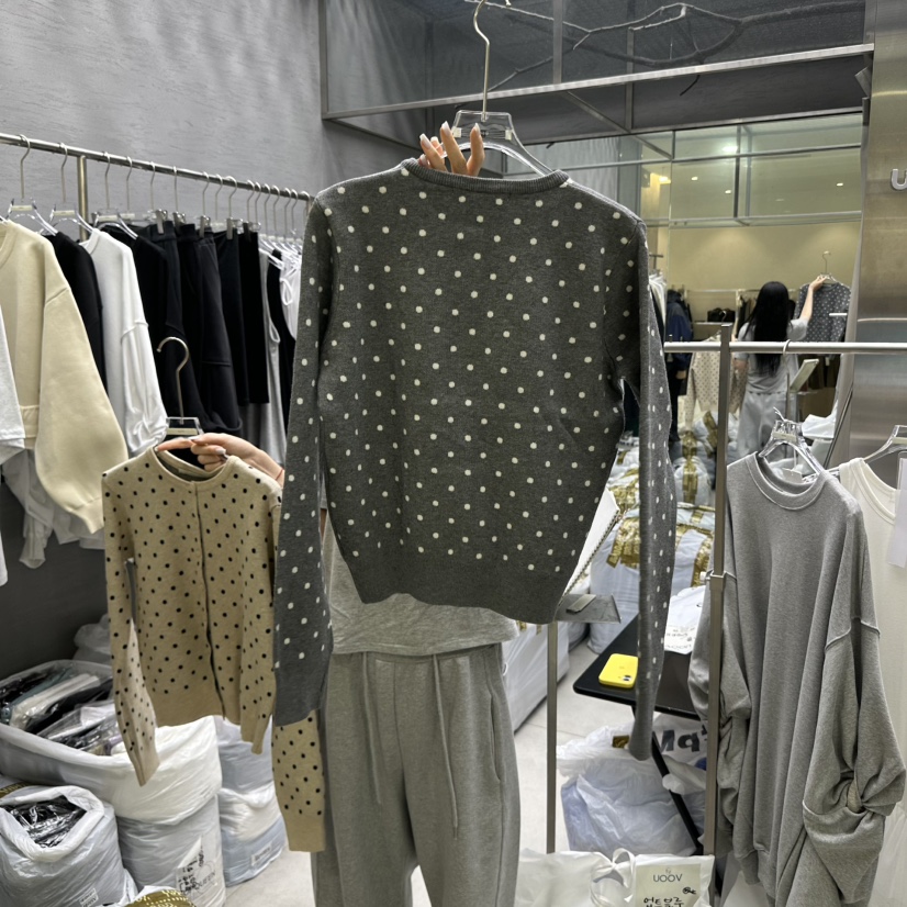 UOOV韓國直郵㊣女裝新品熱賣時尚真品推薦休閑職業25秋冬針織衫UOOV針織衫