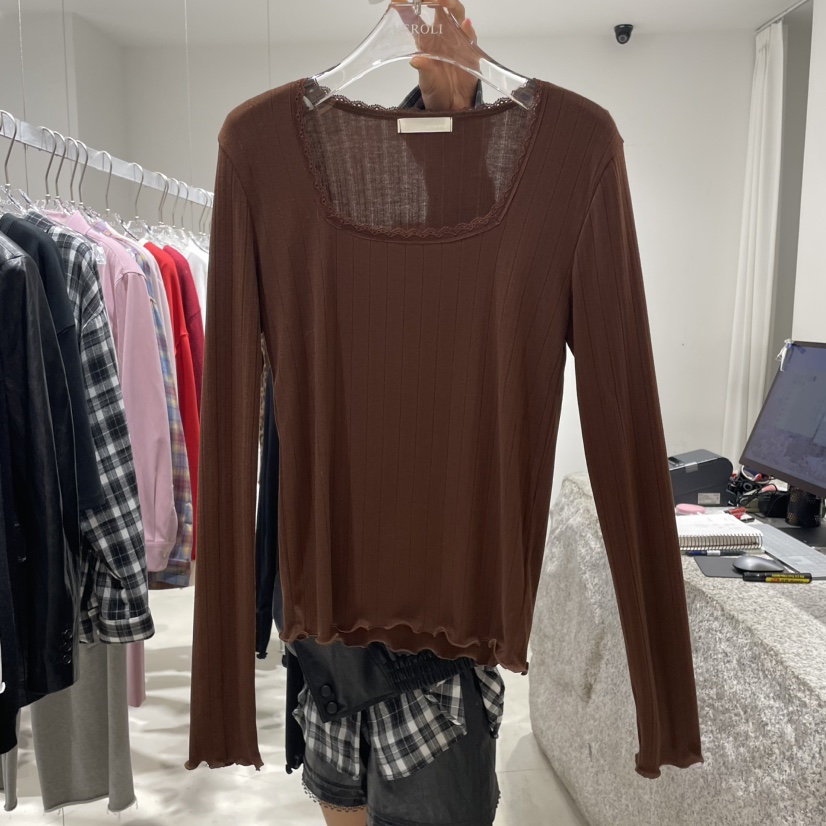 NEROLI 36韓國代購㊣女裝新品時尚人氣推薦熱賣25秋冬長袖T恤NEROLI 36長袖T恤圖色3
