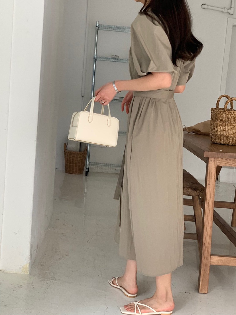 DAMBER韓國代購㊣女裝新款真品人氣熱賣職業推薦連衣裙含腰帶DAMBER連衣裙