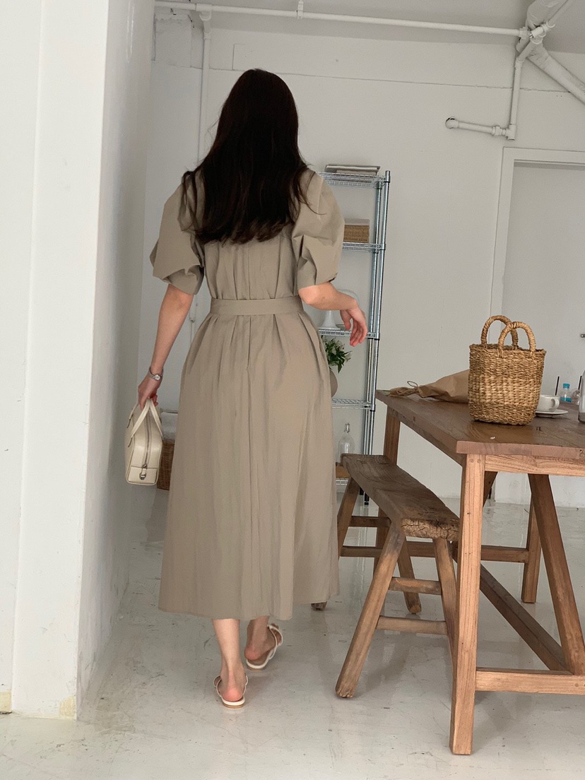 DAMBER韓國代購㊣女裝新款真品人氣熱賣職業推薦連衣裙含腰帶DAMBER連衣裙