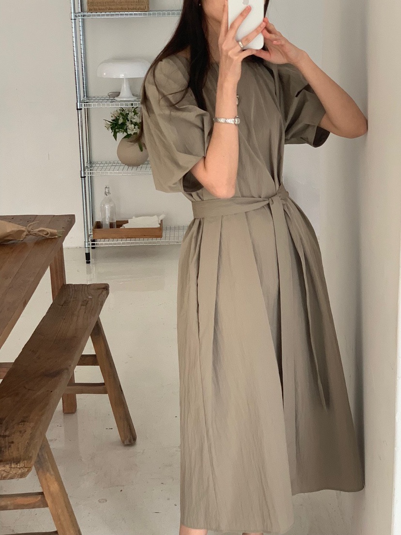 DAMBER韓國代購㊣女裝新款真品人氣熱賣職業推薦連衣裙含腰帶DAMBER連衣裙