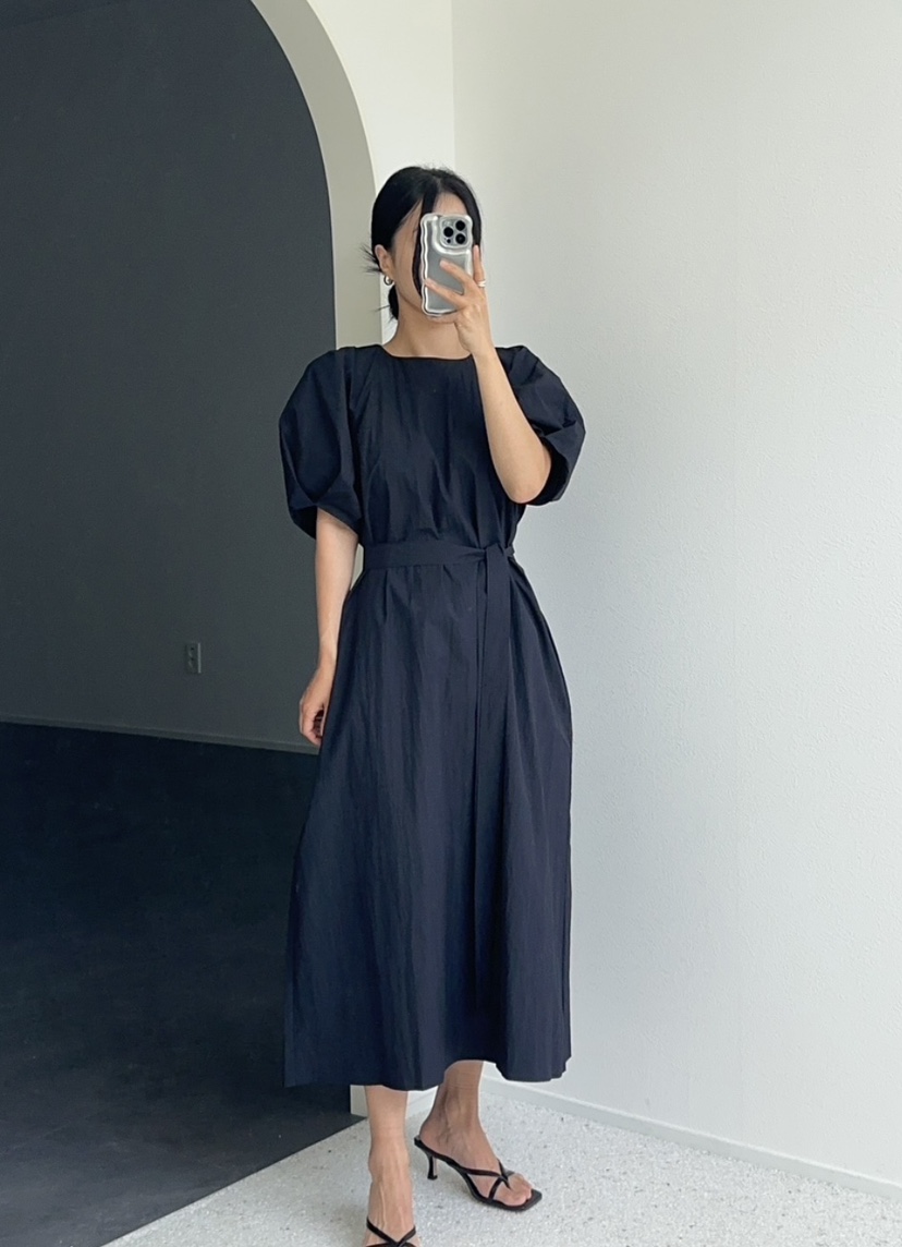 DAMBER韓國代購㊣女裝新款真品人氣熱賣職業推薦連衣裙含腰帶DAMBER連衣裙圖色2