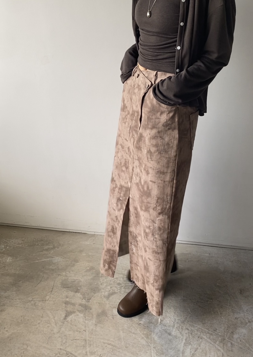 N BROWN韓國直郵㊣女裝新品推薦時尚休閑25秋冬職業熱賣長裙N BROWN長裙