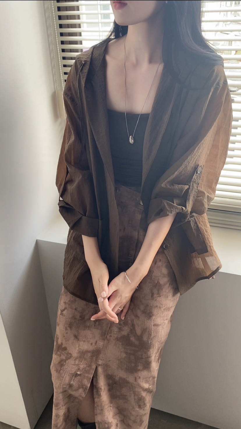 N BROWN東大門㊣實拍女士新款休閑熱賣25秋冬推薦襯衫蕾絲衫N BROWN襯衫/蕾絲衫