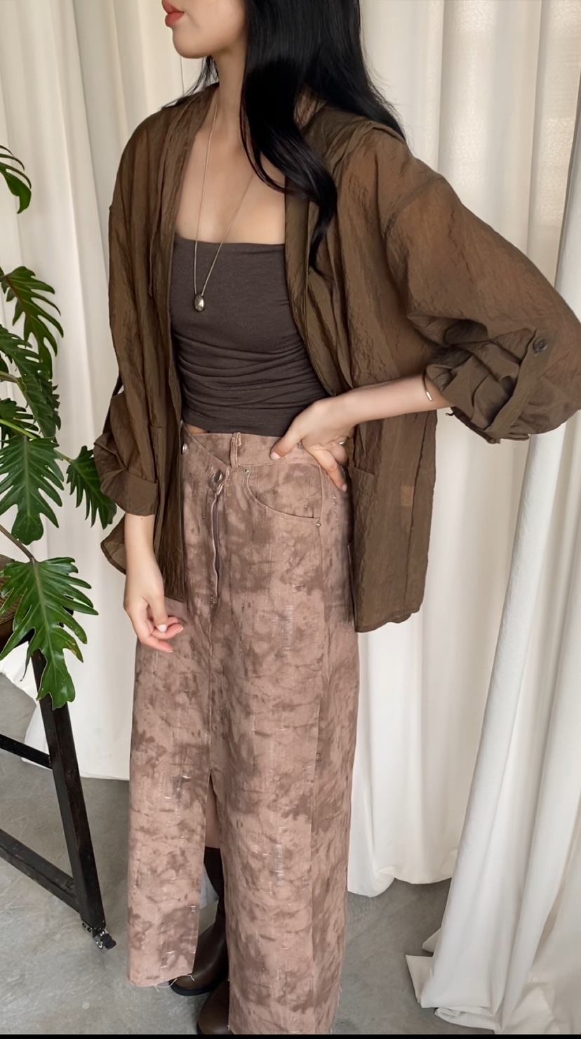N BROWN東大門㊣實拍女士新款休閑熱賣25秋冬推薦襯衫蕾絲衫N BROWN襯衫/蕾絲衫