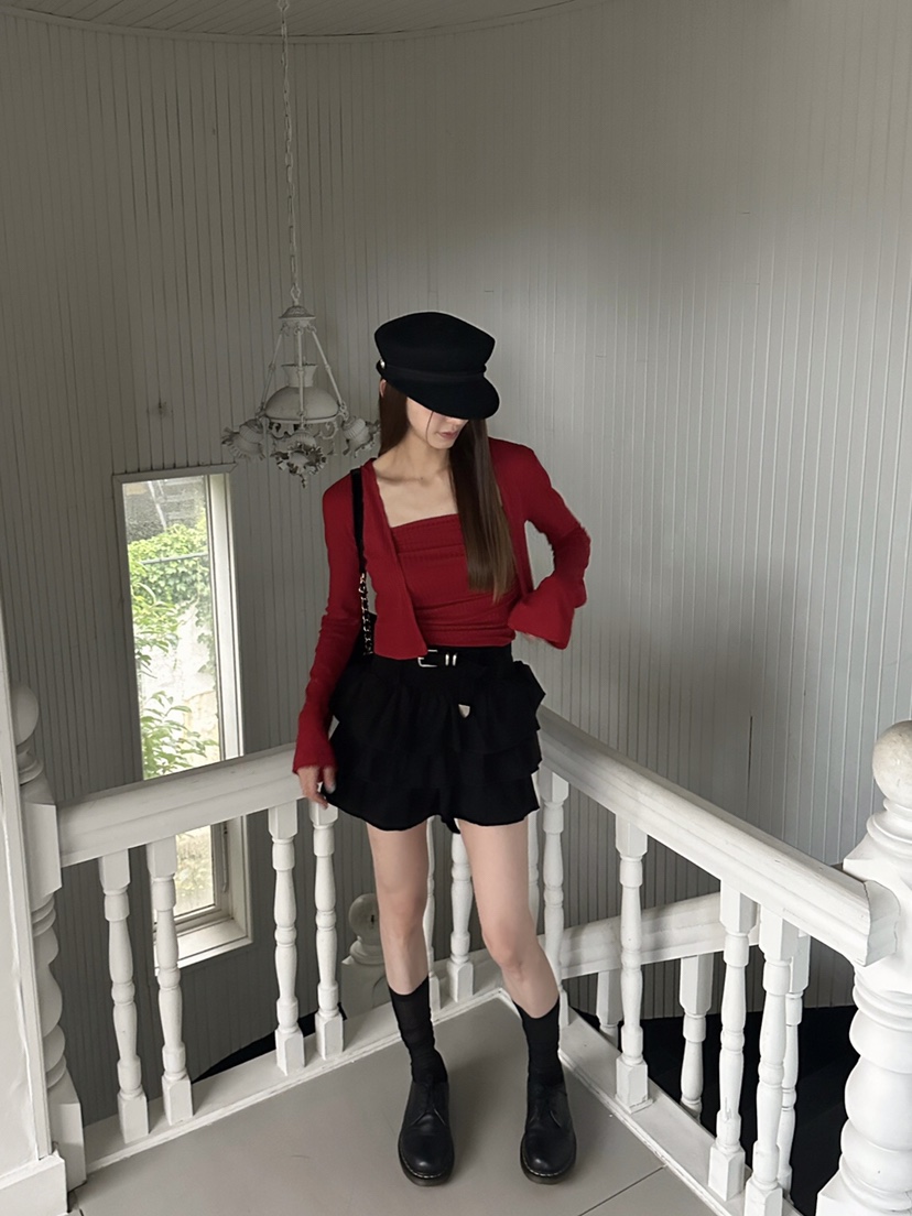VERANDA東大門㊣代購女士新品人氣熱賣真品時尚短裙不含腰帶VERANDA短裙