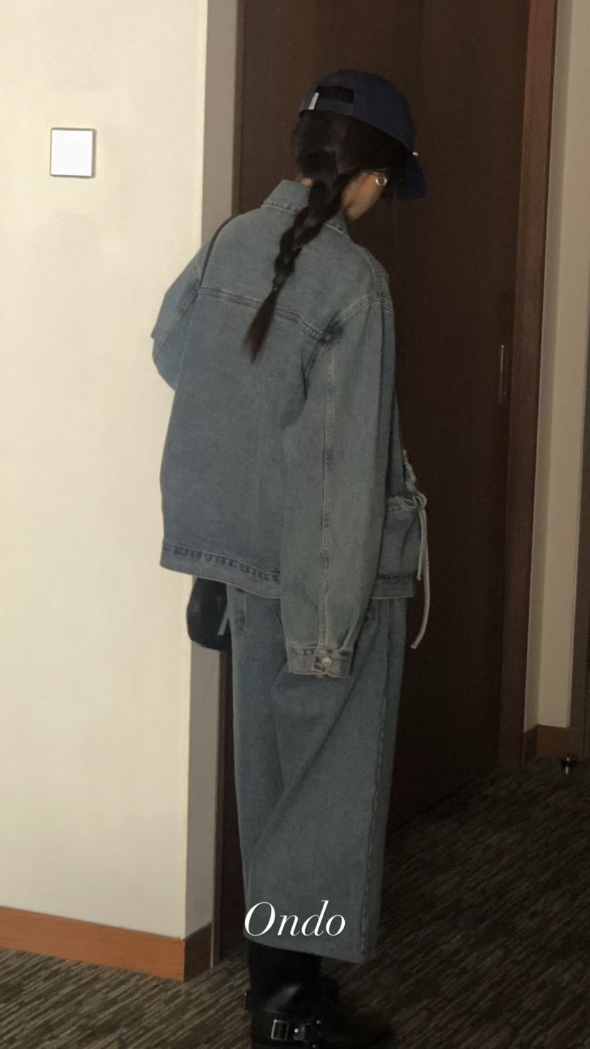 ONDO-P韓國直郵㊣女裝新品休閑職業推薦25秋冬熱賣時尚牛仔褲ONDO-P牛仔褲