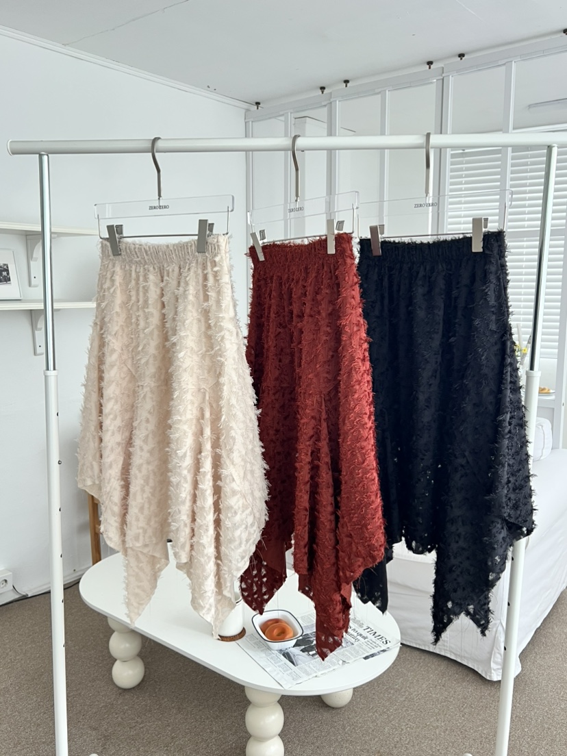 ZEROZERO韓國代購㊣女裝新品推薦半身裙中短裙不含腰帶花朵ZEROZERO半身裙/中短裙