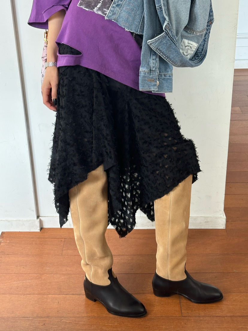 ZEROZERO韓國代購㊣女裝新品推薦半身裙中短裙不含腰帶花朵ZEROZERO半身裙/中短裙圖色3
