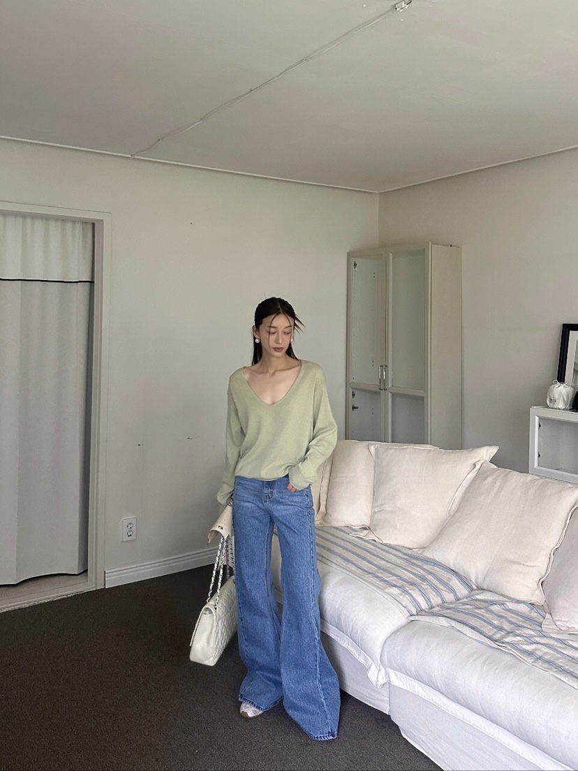 VERANDA韓國直郵㊣女裝新品熱賣人氣職業25秋冬休閑時尚牛仔褲VERANDA牛仔褲