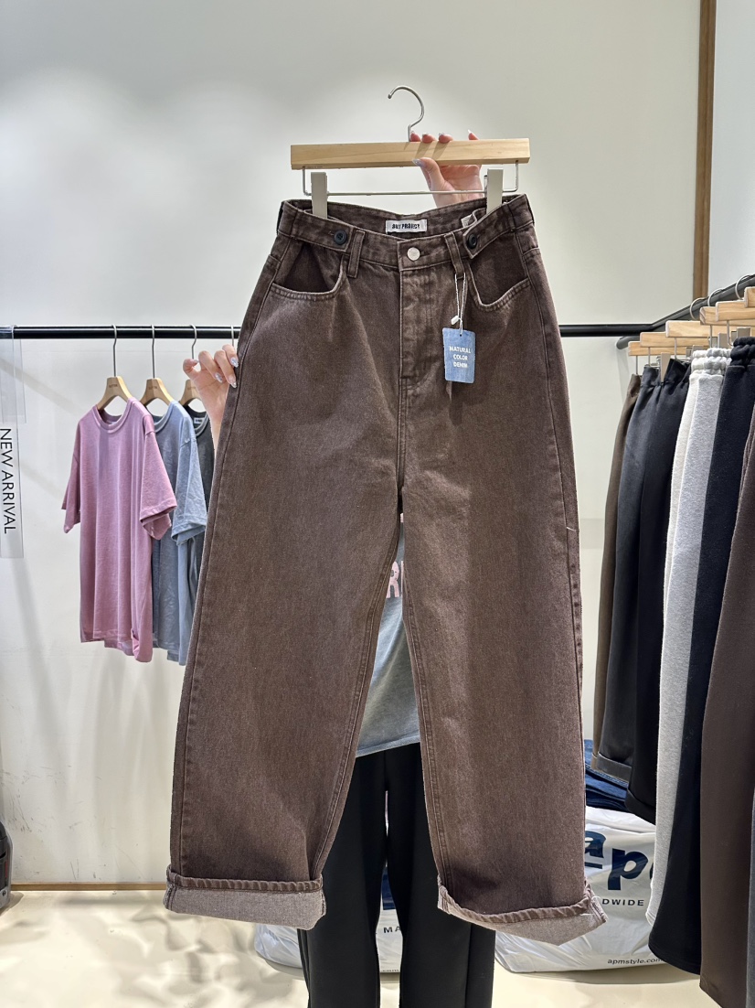 BUT韓國直郵㊣女裝新品休閑人氣真品職業時尚推薦牛仔褲紐扣button牛仔褲