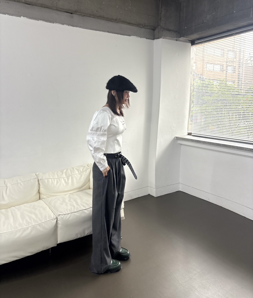 PLATFORM-L東大門㊣代購女裝新款25秋冬推薦襯衫蕾絲衫可愛的PLATFORM襯衫/蕾絲衫