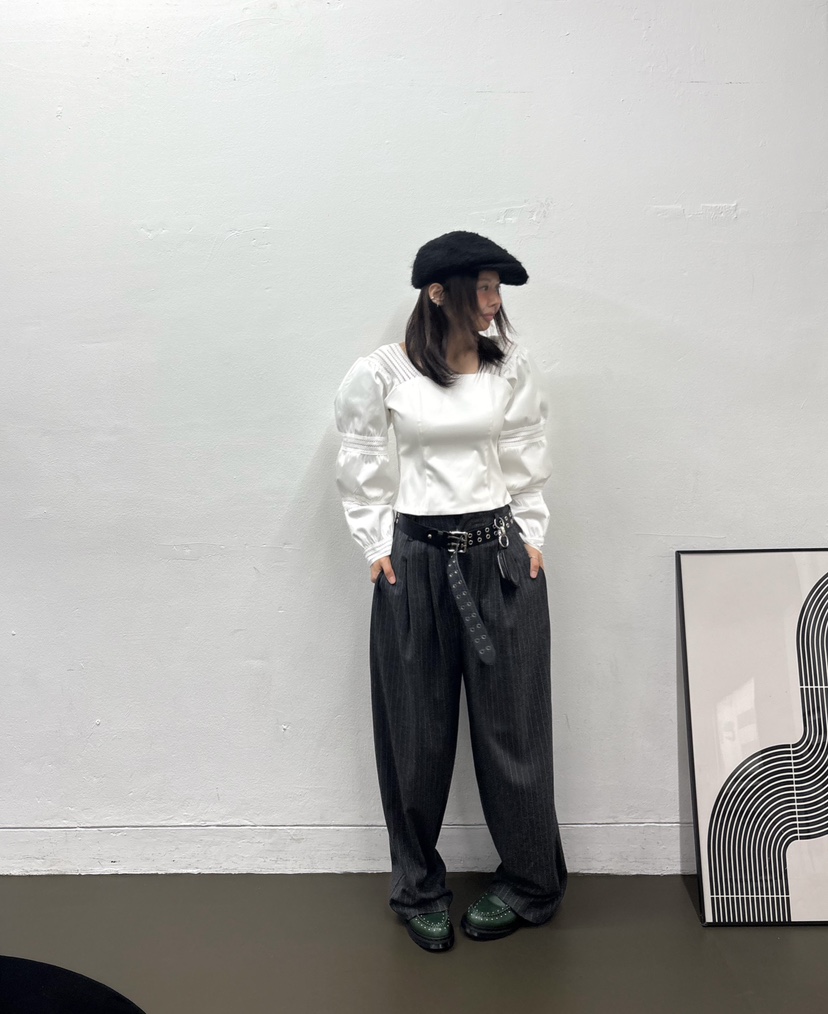 PLATFORM-L東大門㊣代購女裝新款25秋冬推薦襯衫蕾絲衫可愛的PLATFORM襯衫/蕾絲衫