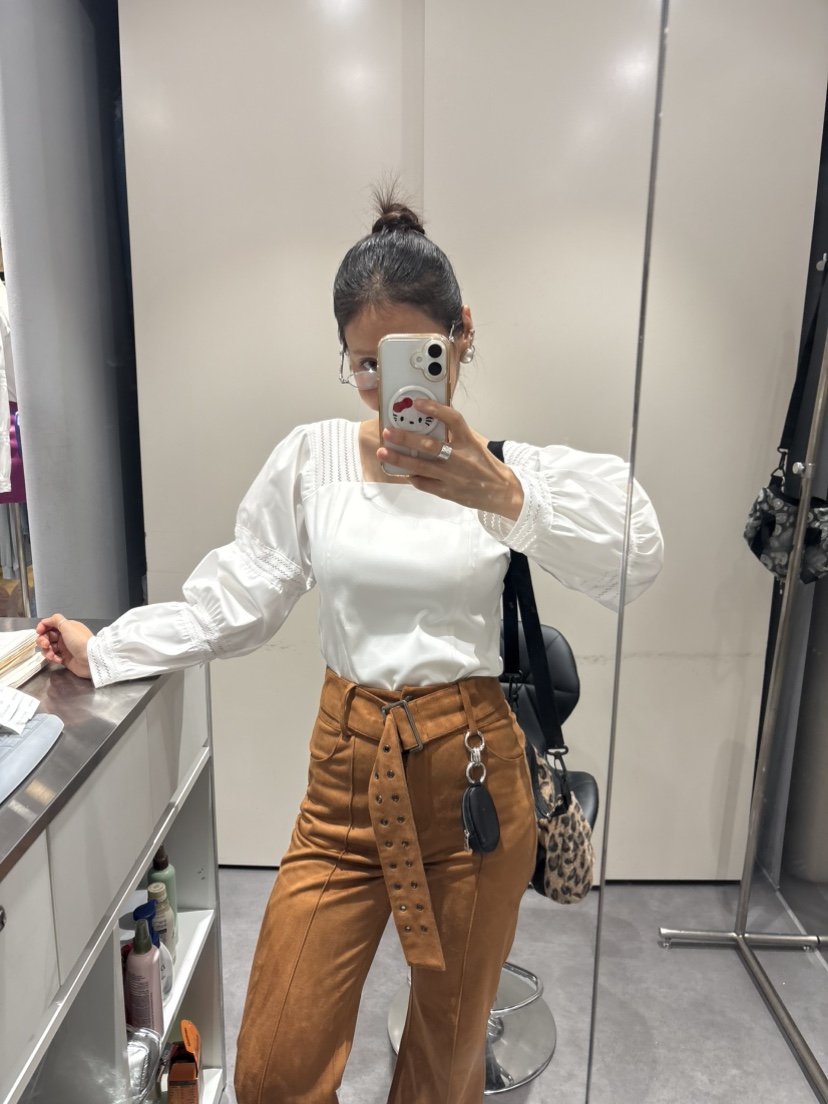 PLATFORM-L東大門㊣代購女裝新款25秋冬推薦襯衫蕾絲衫可愛的PLATFORM襯衫/蕾絲衫