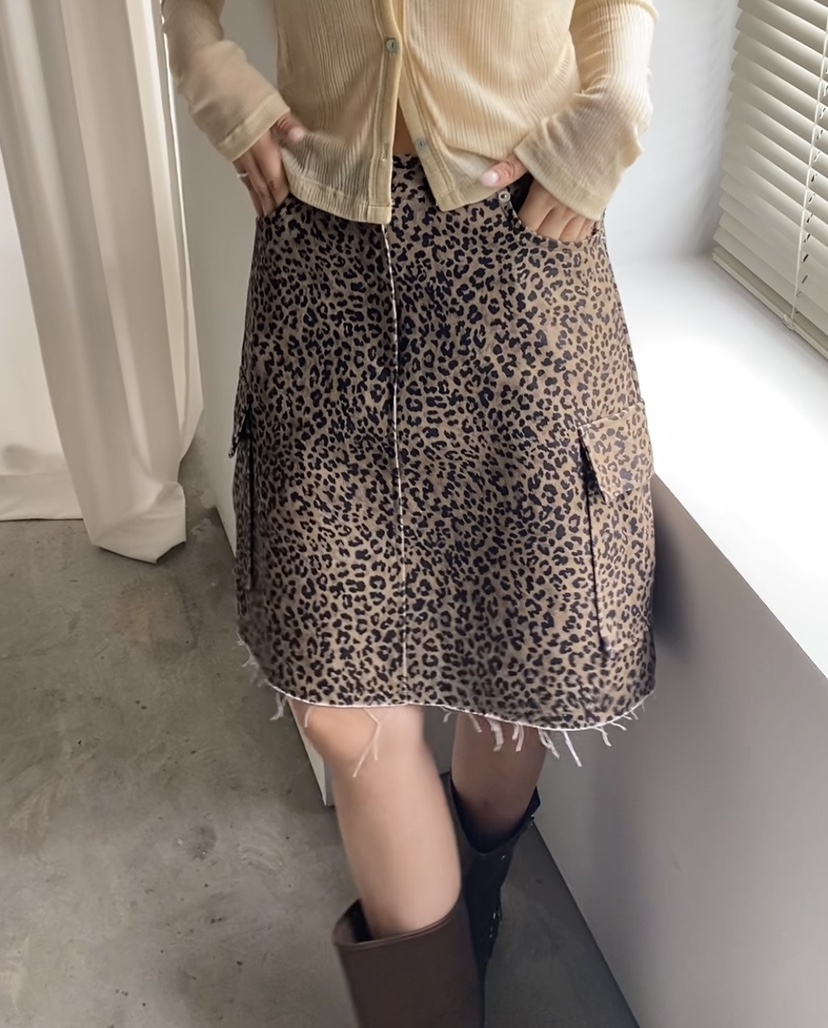 N BROWN東大門㊣代購女裝新品時尚休閑推薦真品半身裙中短裙N BROWN半身裙/中短裙
