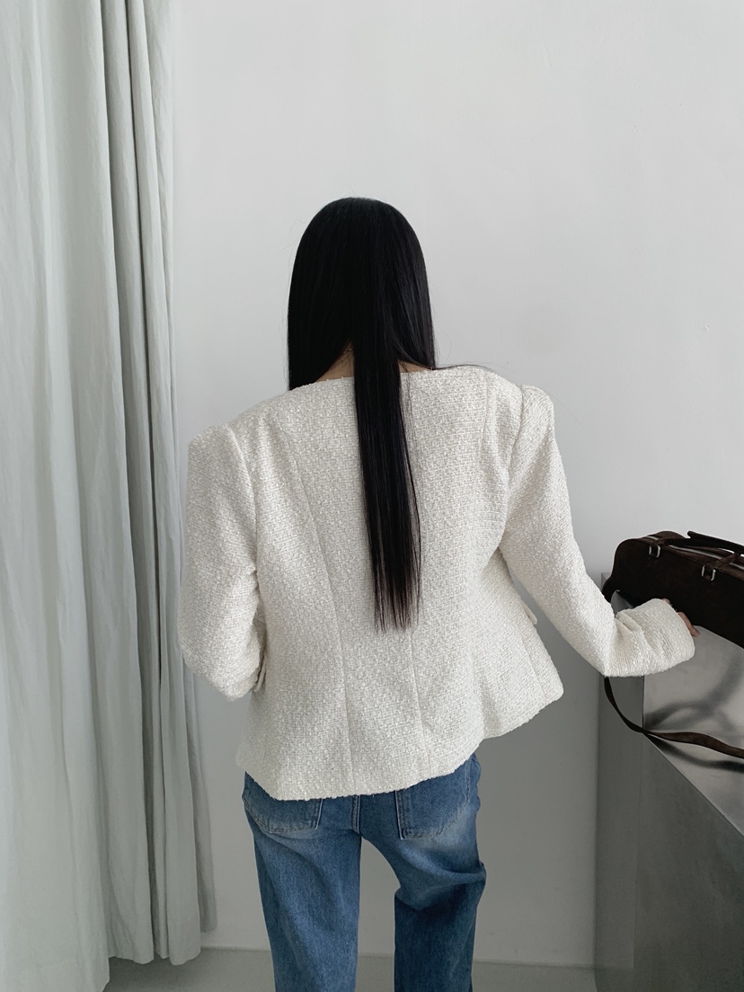 COME OPEN東大門㊣直郵女裝新品時尚真品人氣推薦夾克粗花呢COMP-(COME OPEN)夾克