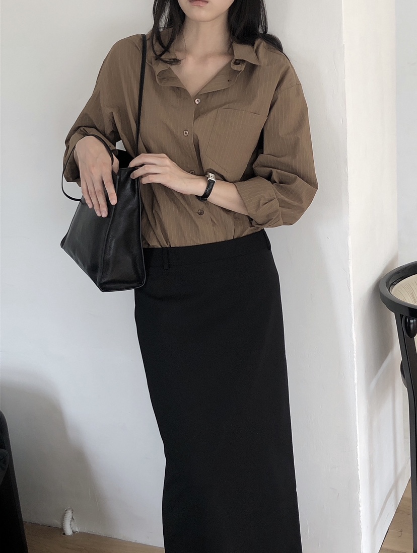 LE BUTTER韓國代購㊣女士新品推薦休閑人氣25秋冬襯衫蕾絲衫LE BUTTER襯衫/蕾絲衫圖色3