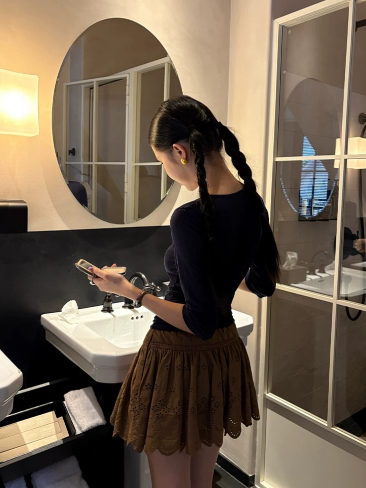 STRAWBERRY韓國直郵㊣女裝新款推薦人氣時尚25秋冬休閑短裙STRAWBERRY短裙