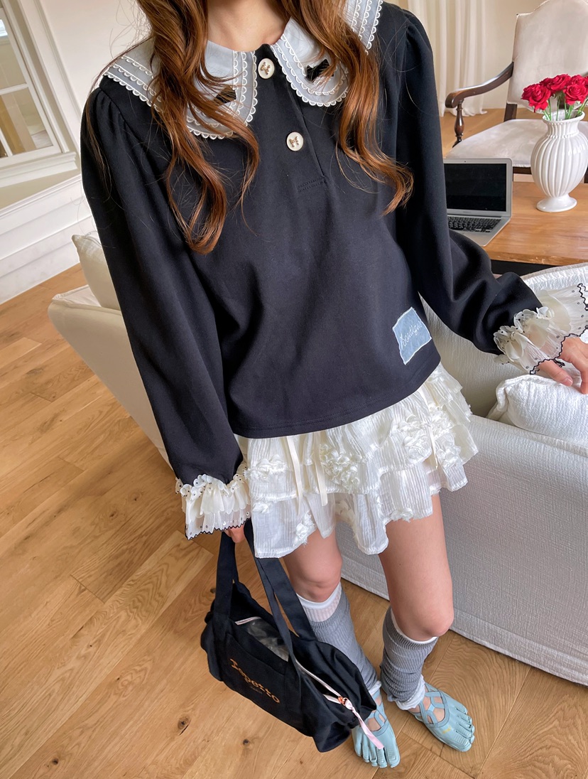 BOUTIQUE-L韓國代購㊣女裝新品25秋冬熱賣推薦真品人氣衛衣BOUTIQUE-L衛衣