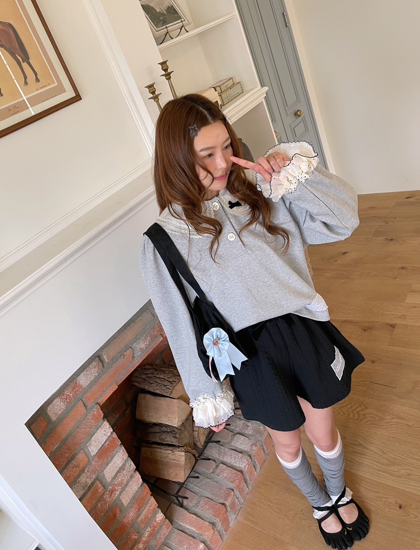 BOUTIQUE-L韓國代購㊣女裝新品25秋冬熱賣推薦真品人氣衛衣BOUTIQUE-L衛衣