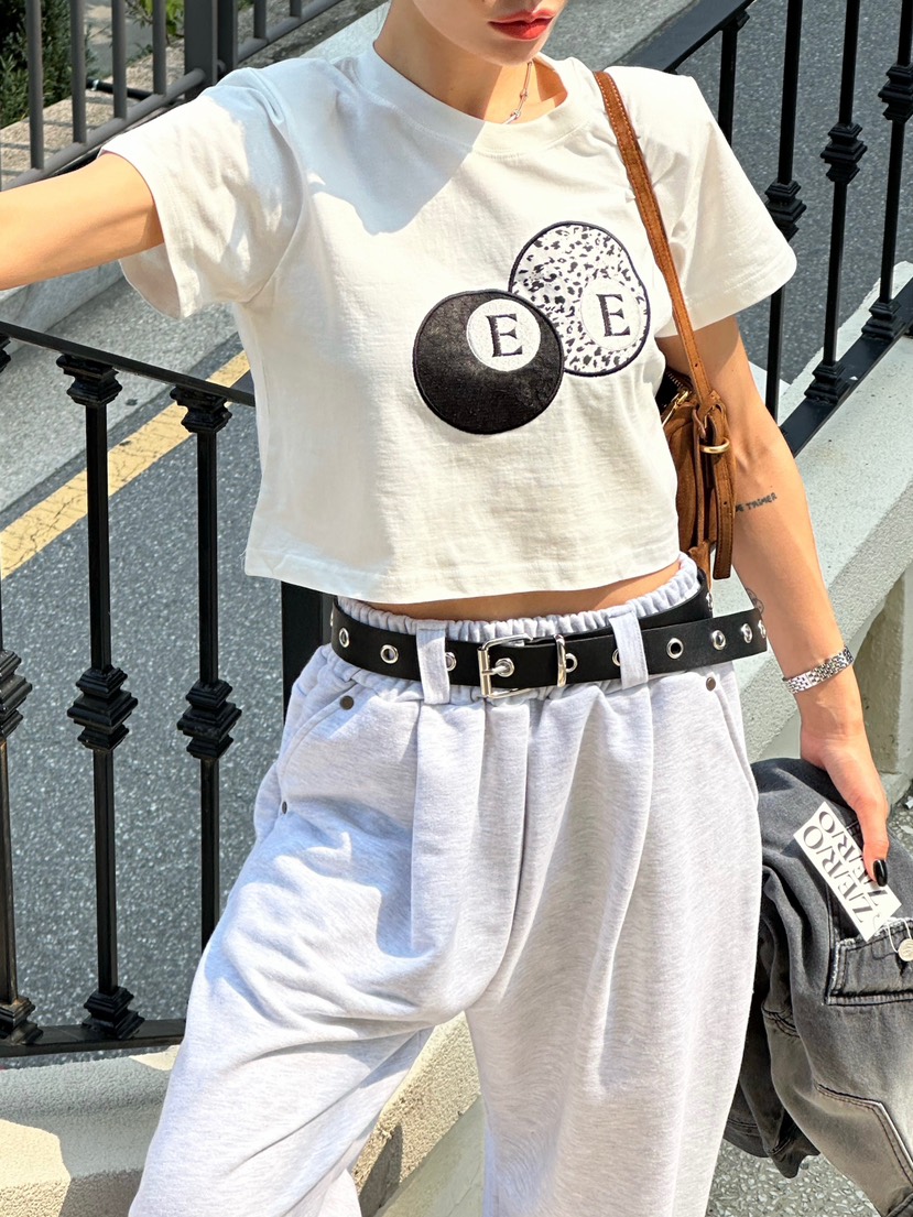 ZEROZERO東大門㊣實拍女士新品熱賣25秋冬推薦時尚職業T恤短款ZEROZEROT恤圖色2