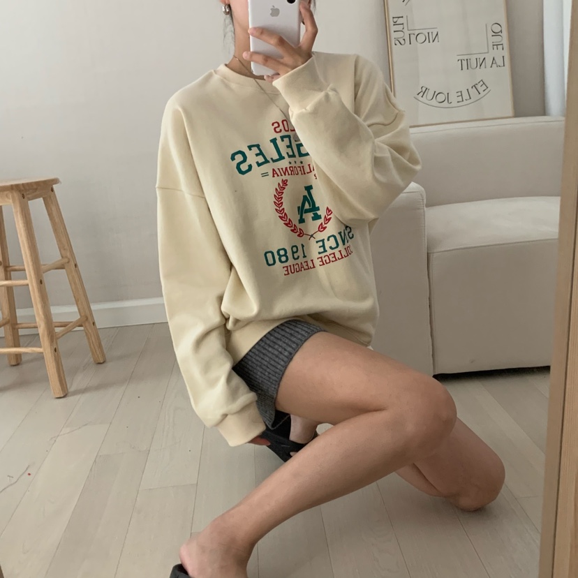 HELLO JINI韓國直郵㊣女裝新品休閑熱賣職業25秋冬推薦衛衣HELLO JINI衛衣