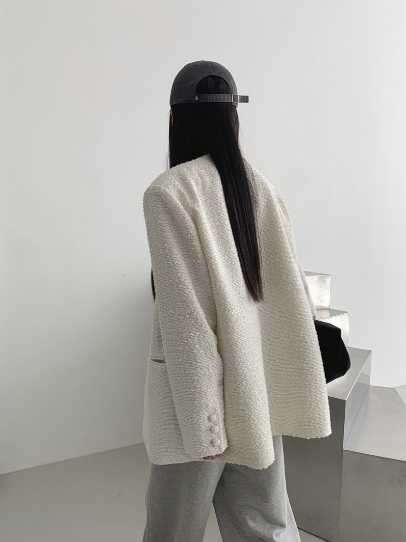 COME OPEN東大門㊣直郵女裝新款25秋冬職業推薦夾克粗花呢COMP-(COME OPEN)夾克
