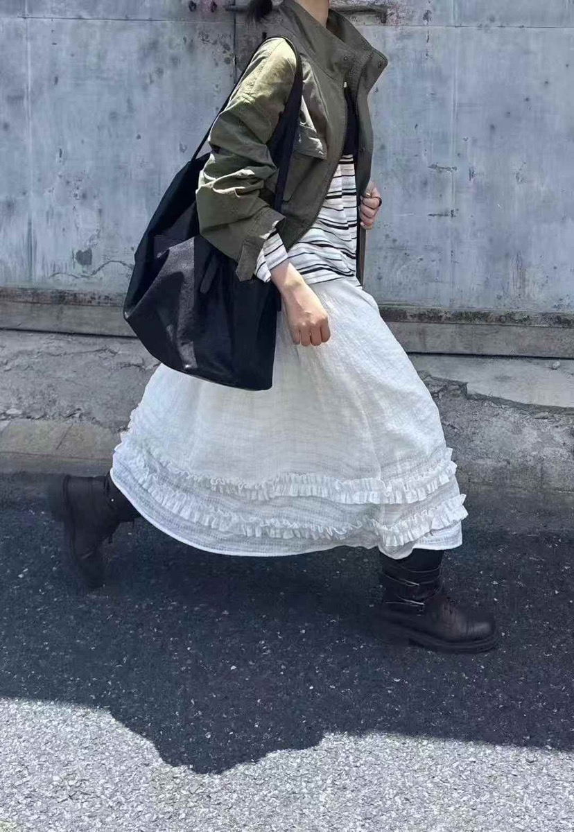 STRAWBERRY韓國代購㊣女裝新品休閑人氣25秋冬時尚熱賣長裙STRAWBERRY長裙