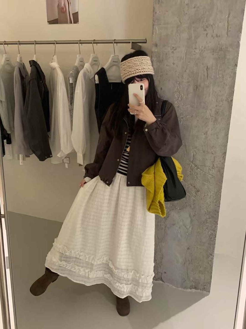STRAWBERRY韓國代購㊣女裝新品休閑人氣25秋冬時尚熱賣長裙STRAWBERRY長裙
