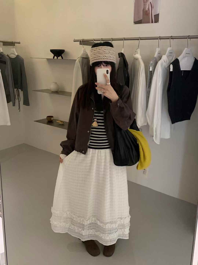 STRAWBERRY韓國代購㊣女裝新品休閑人氣25秋冬時尚熱賣長裙STRAWBERRY長裙